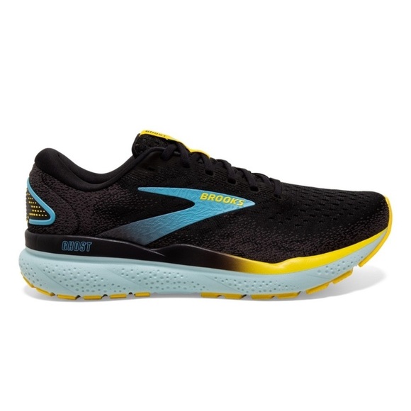 Brooks Ghost 16 Men’s Road Running Shoe in Black/Forged Iron/Blue main image 6